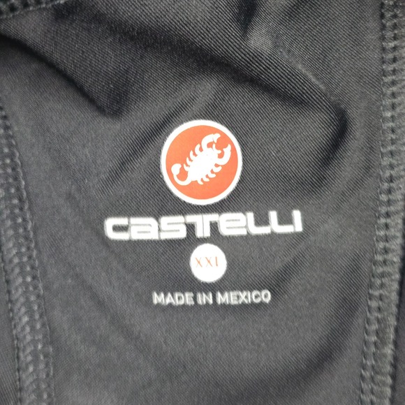 Castelli Mens Cycling Bib Shorts Black‎ Size XXL Padded Road Racewear - Picture 4 of 13